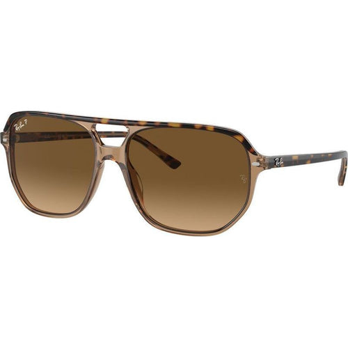 Bill One RB2205, Havana on Transparent Brown/Brown Gradient Polarised Glass Lenses 57 Eye Size
