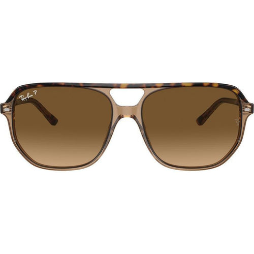 Bill One RB2205, Havana on Transparent Brown/Brown Gradient Polarised Glass Lenses 57 Eye Size