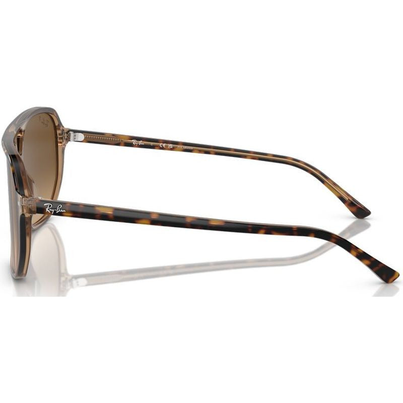Bill One RB2205, Havana on Transparent Brown/Brown Gradient Polarised Glass Lenses 60 Eye Size