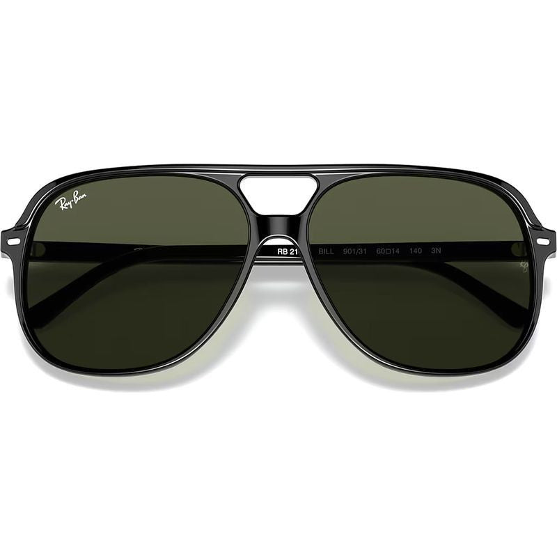 Bill RB2198, Black/Green Glass Lenses 60 Eye Size