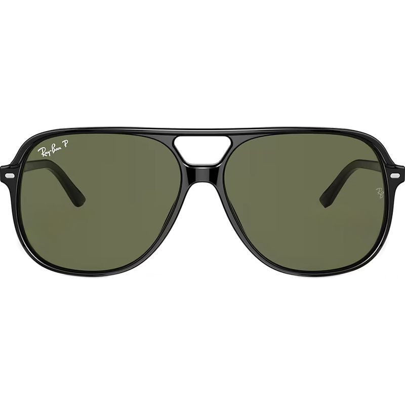 Bill RB2198, Black/Green Polarised Glass Lenses 60 Eye Size