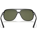 Bill RB2198, Black/Green Polarised Glass Lenses 60 Eye Size