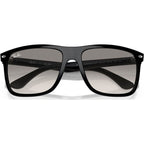 Boyfriend Two RB4547, Black/Clear Grey Gradient Glass Lenses 60 Eye Size