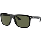 Boyfriend Two RB4547, Black/Green Polarised Glass Lenses 60 Eye Size