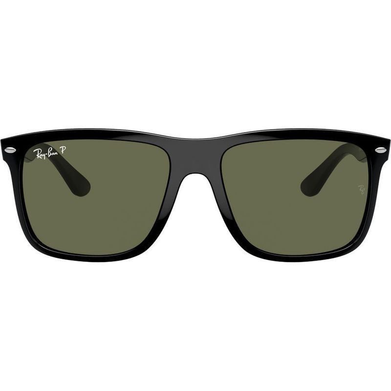 Boyfriend Two RB4547, Black/Green Polarised Glass Lenses 60 Eye Size