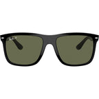 Boyfriend Two RB4547, Black/Green Polarised Glass Lenses 60 Eye Size