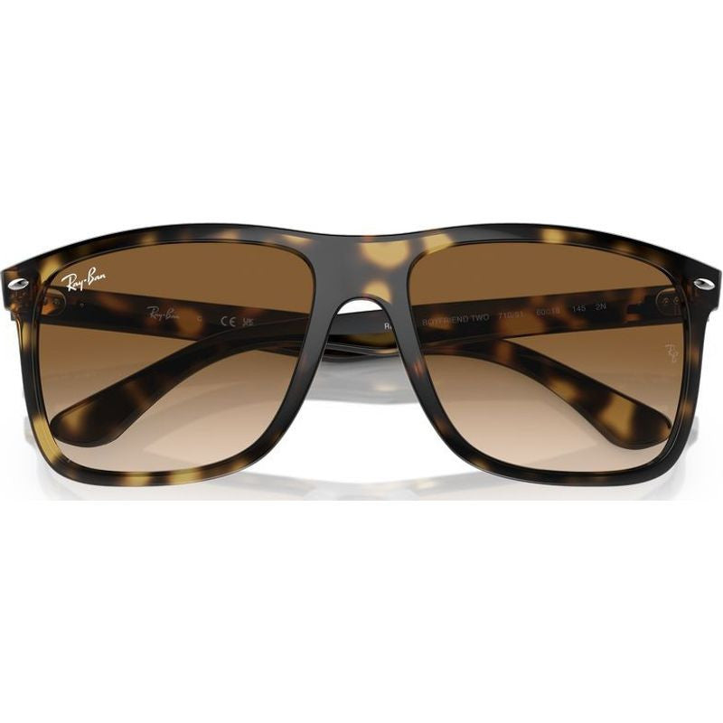 Boyfriend Two RB4547, Havana/Brown Clear Gradient Glass Lenses 60 Eye Size