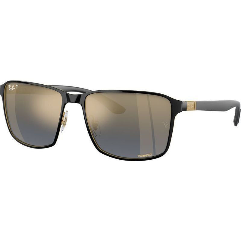 Chromance RB3721CH, Black on Arista/Blue Gold Mirror Polarised Lenses