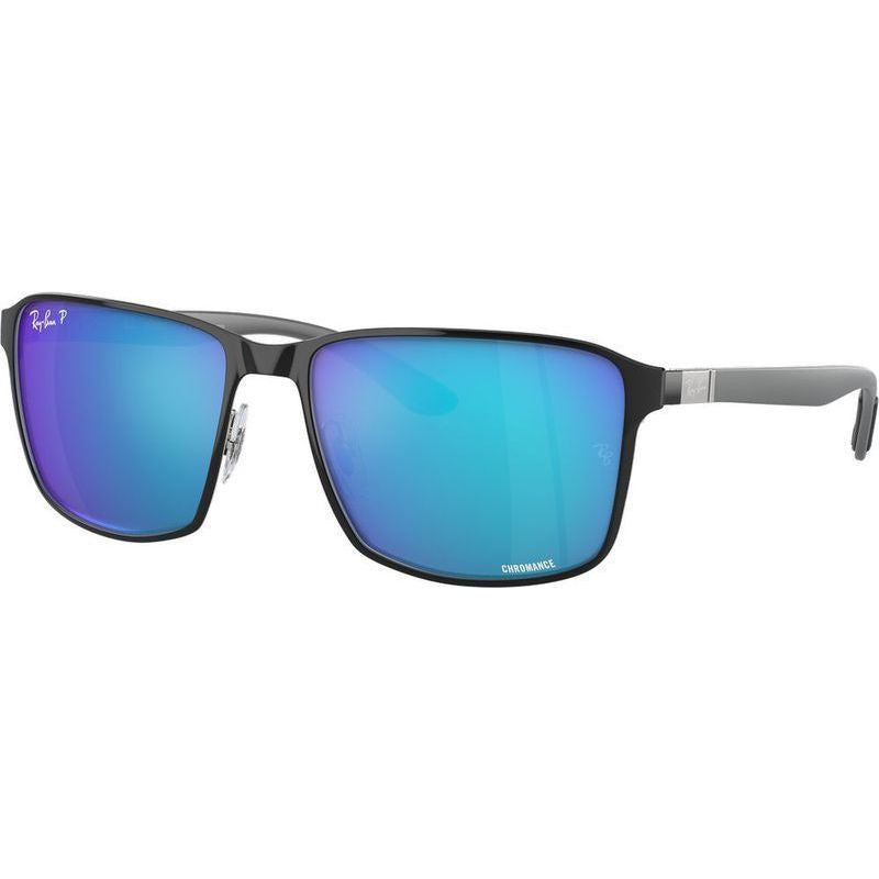 Chromance RB3721CH, Black on Silver/Green Blue Mirror Polarised Lenses