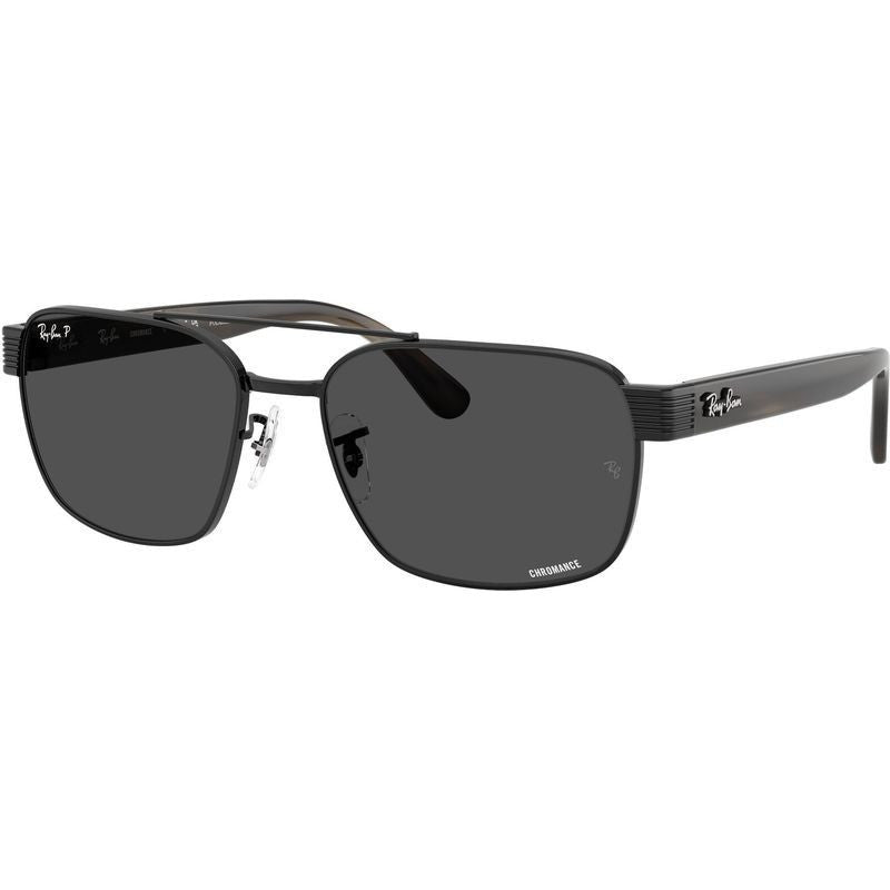 Chromance RB3751CH, Black/Dark Grey Glass Polarised Lenses 61 Eye Size