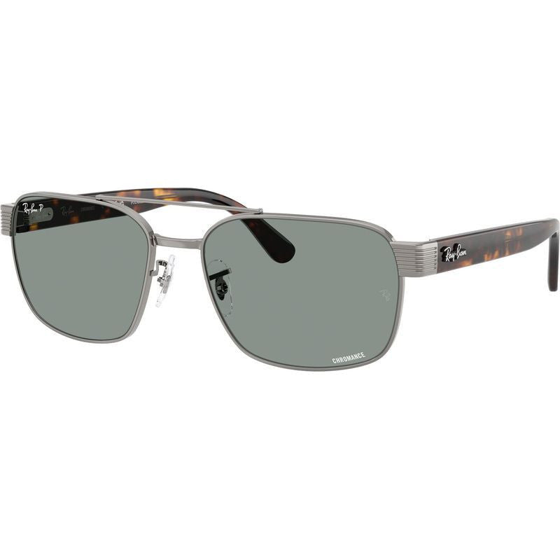 Chromance RB3751CH, Gunmetal/Light Blue Glass Polarised Lenses 58 Eye Size
