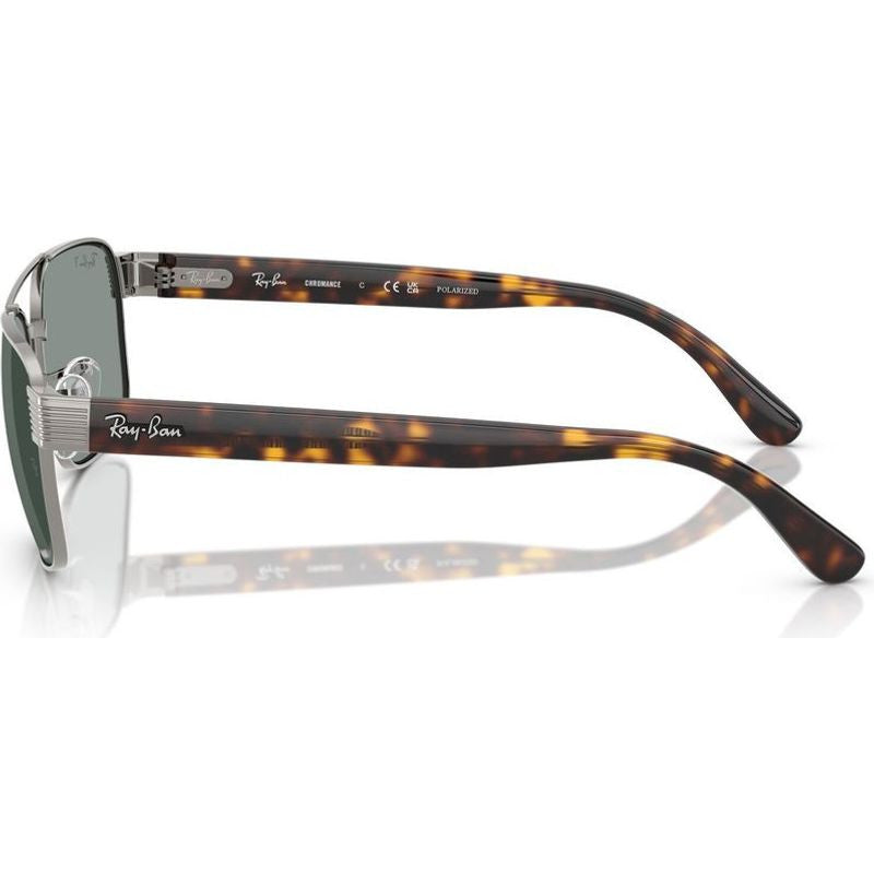 Chromance RB3751CH, Gunmetal/Light Blue Glass Polarised Lenses 58 Eye Size