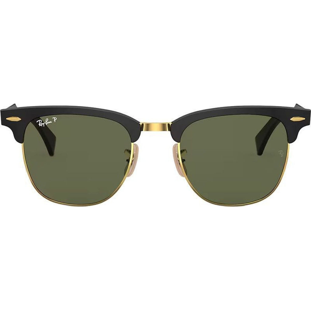 Clubmaster Aluminium RB3507, Black Arista/Green Polarised Glass Lenses