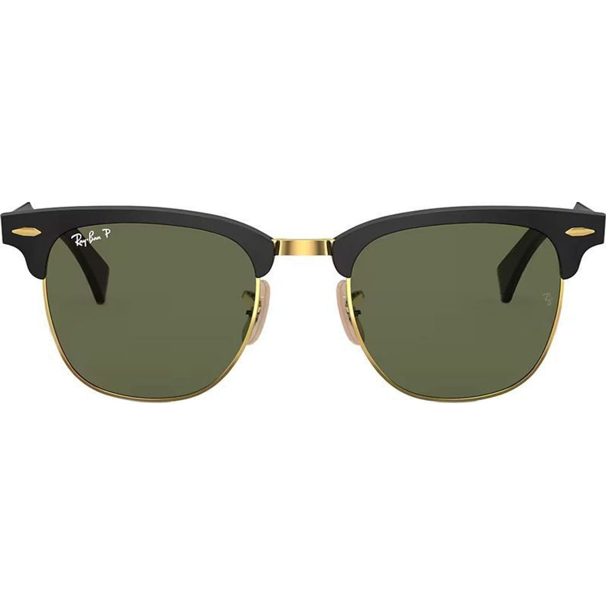 Clubmaster Aluminium RB3507, Black Arista/Green Polarised Glass Lenses