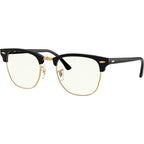 Clubmaster Classic RB3016, Black/Clear Blue Light Lenses 51 Eye Size