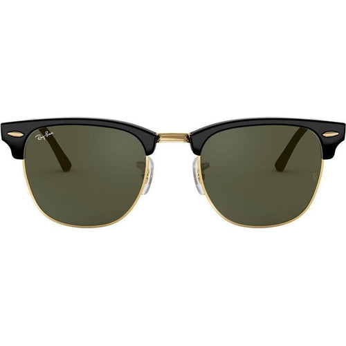 Clubmaster Classic RB3016, Black/Green Glass Lenses 49 Eye Size
