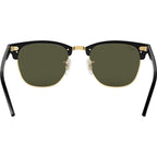 Clubmaster Classic RB3016, Black/Green Glass Lenses 51 Eye Size