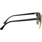 Clubmaster Classic RB3016, Black/Green Glass Lenses 51 Eye Size