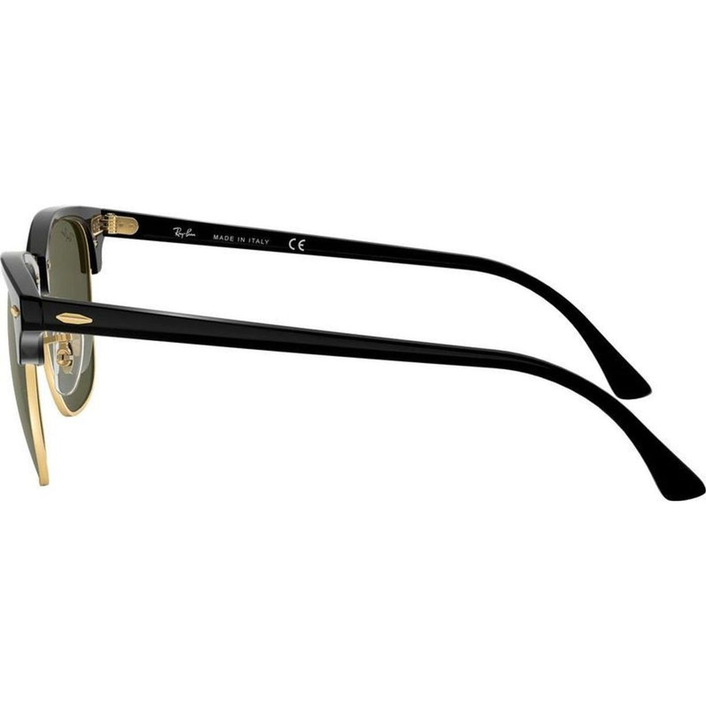 Clubmaster Classic RB3016, Black/Green Glass Lenses 55 Eye Size