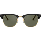 Clubmaster Classic RB3016, Black/Green Polarised Glass Lenses 55 Eye Size