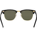 Clubmaster Classic RB3016, Black/Green Polarised Glass Lenses 55 Eye Size