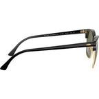 Clubmaster Classic RB3016, Black/Green Glass Polarised Lenses 51 Eye Size