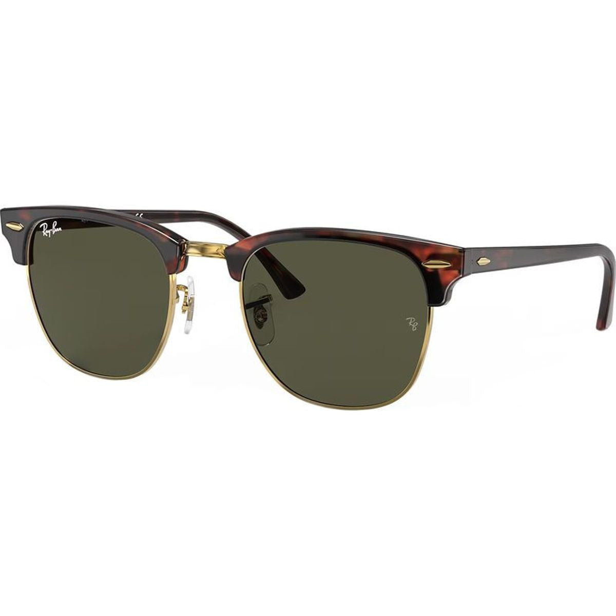 Clubmaster Classic RB3016, Mock Tort Arista/Green Glass Lenses 49 Eye Size