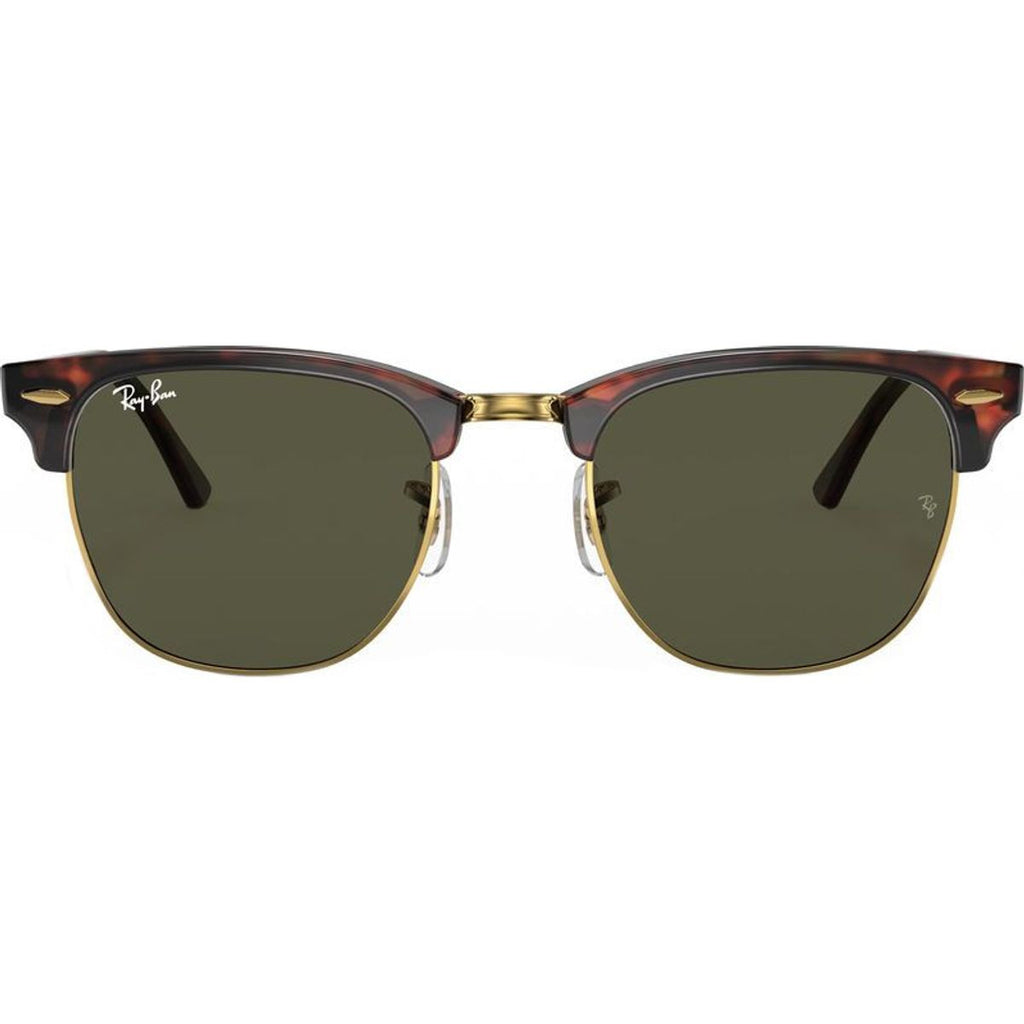 Clubmaster Classic RB3016, Mock Tort Arista/Green Glass Lenses 49 Eye Size