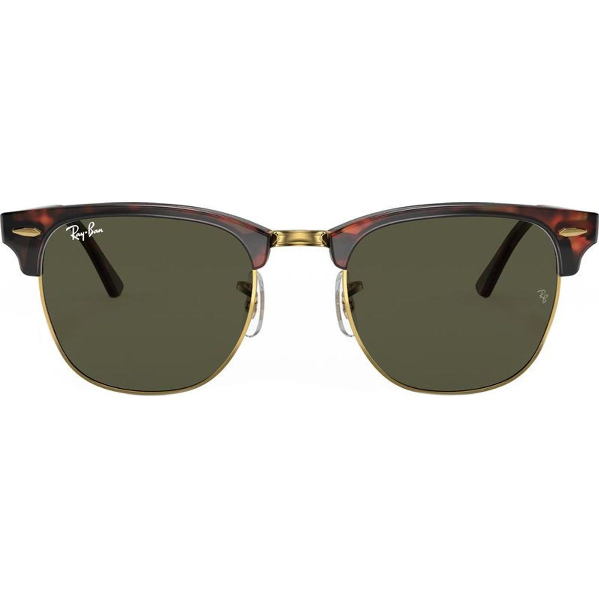 Clubmaster Classic RB3016, Mock Tort Arista/Green Glass Lenses 49 Eye Size