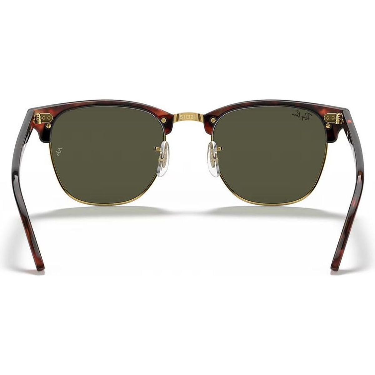 Clubmaster Classic RB3016, Mock Tort Arista/Green Glass Lenses 51 Eye Size