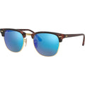 Clubmaster Classic RB3016, Sand Havana Gold/Blue Mirror Glass Lenses 51 Eye Size