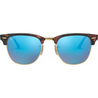 Clubmaster Classic RB3016, Sand Havana Gold/Blue Mirror Glass Lenses 51 Eye Size