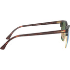 Clubmaster Classic RB3016, Sand Havana Gold/Blue Mirror Glass Lenses 51 Eye Size