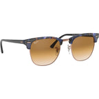 Clubmaster Classic RB3016, Spotted Brown and Blue/Clear Brown Gradient Glass Lenses 51 Eye Size
