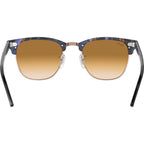 Clubmaster Classic RB3016, Spotted Brown and Blue/Clear Brown Gradient Glass Lenses 51 Eye Size
