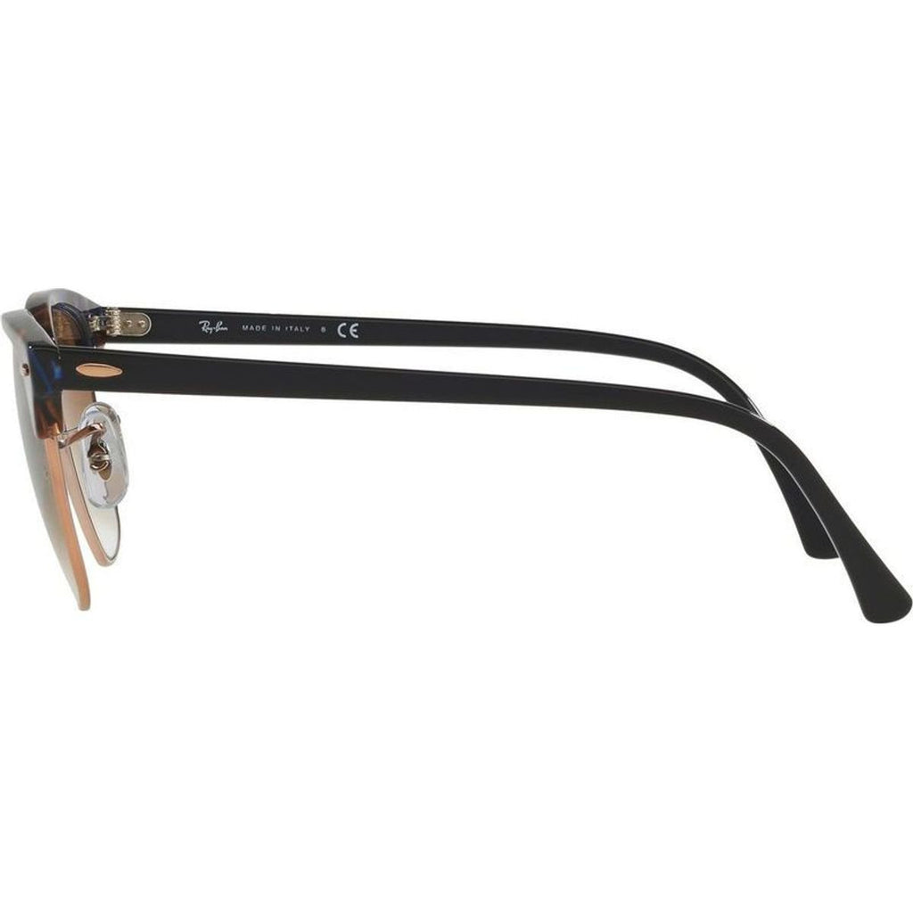 Clubmaster Classic RB3016, Spotted Brown and Blue/Clear Brown Gradient Glass Lenses 51 Eye Size