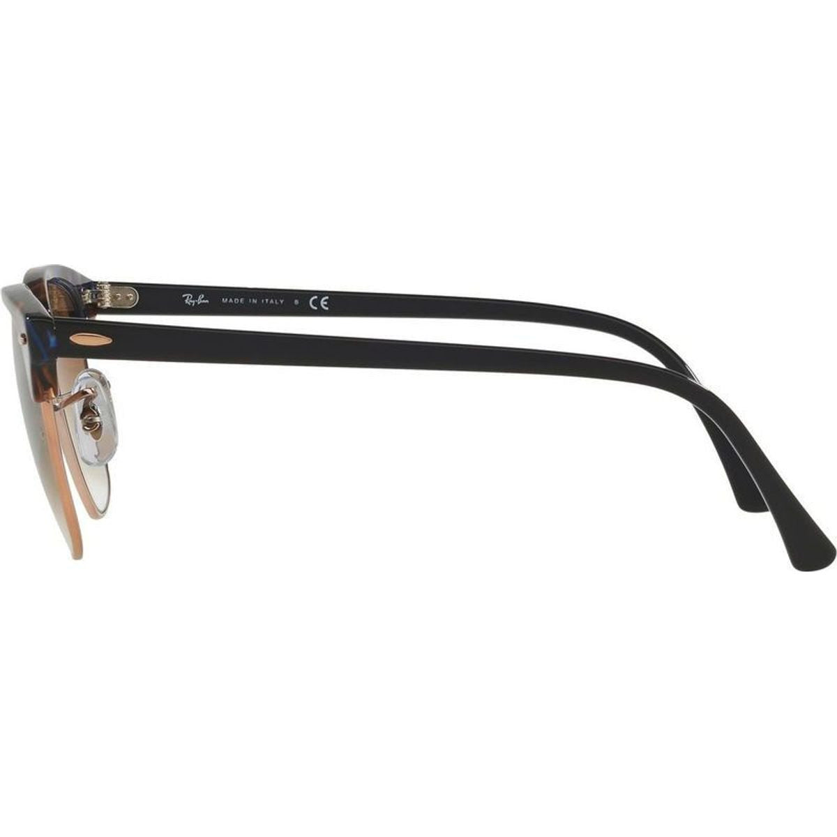 Clubmaster Classic RB3016, Spotted Brown and Blue/Clear Brown Gradient Glass Lenses 51 Eye Size