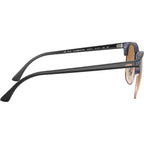 Clubmaster Classic RB3016, Spotted Brown and Blue/Clear Brown Gradient Glass Lenses 51 Eye Size