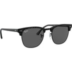 Clubmaster Classic RB3016, Top Wrinkled Black on Black/Dark Grey Glass Lenses 51 Eye Size