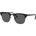 Clubmaster Classic RB3016, Top Wrinkled Black on Black/Dark Grey Glass Lenses 51 Eye Size