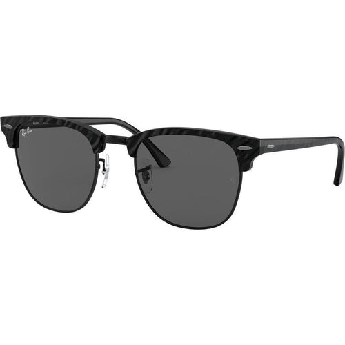 Clubmaster Classic RB3016, Top Wrinkled Black on Black/Dark Grey Glass Lenses 51 Eye Size