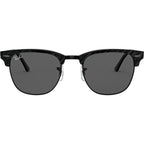 Clubmaster Classic RB3016, Top Wrinkled Black on Black/Dark Grey Glass Lenses 51 Eye Size