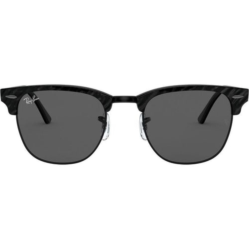 Clubmaster Classic RB3016, Top Wrinkled Black on Black/Dark Grey Glass Lenses 51 Eye Size