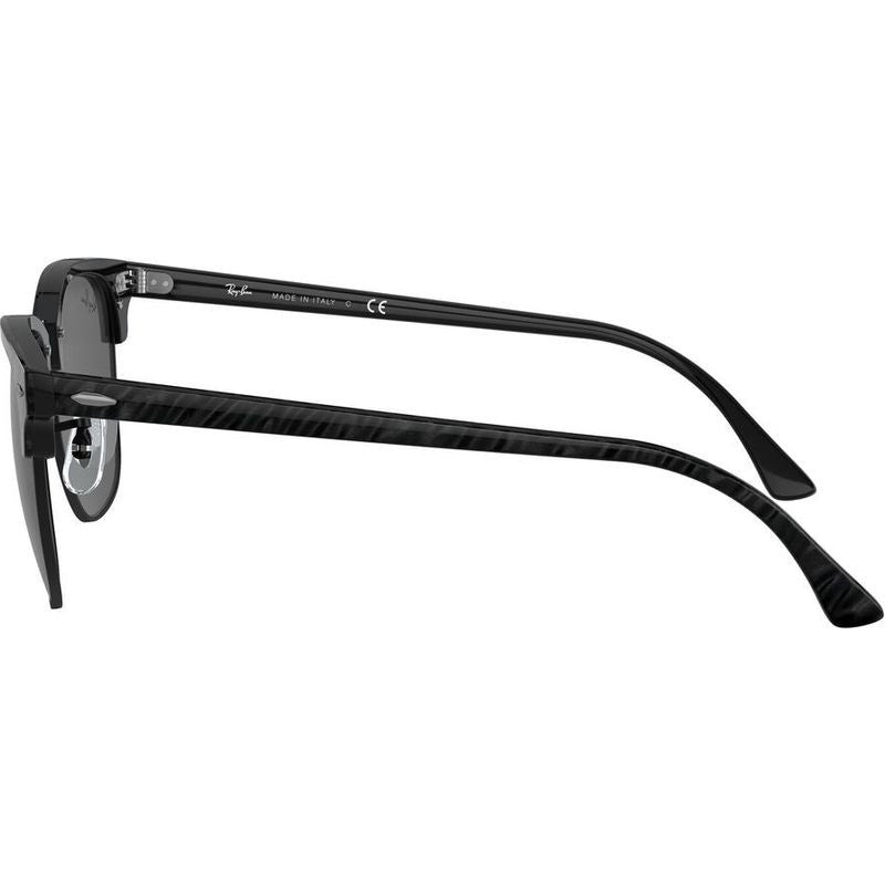 Clubmaster Classic RB3016, Top Wrinkled Black on Black/Dark Grey Glass Lenses 51 Eye Size