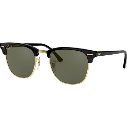 Clubmaster Classic RB3016F, Black/Green Polarised Glass Lenses