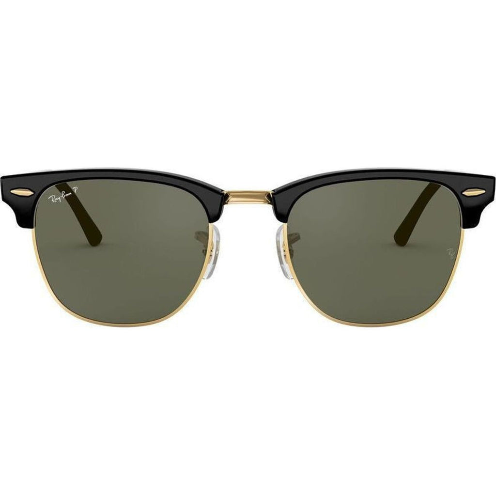 Clubmaster Classic RB3016F, Black/Green Polarised Glass Lenses