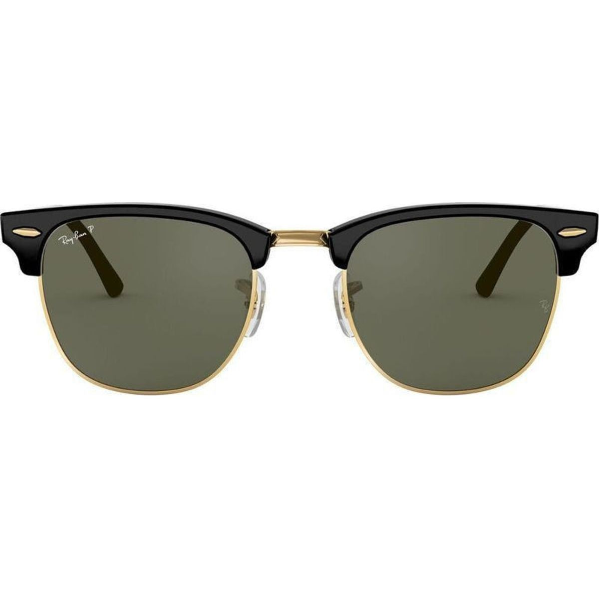 Clubmaster Classic RB3016F, Black/Green Polarised Glass Lenses
