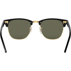 Clubmaster Classic RB3016F, Black/Green Polarised Glass Lenses