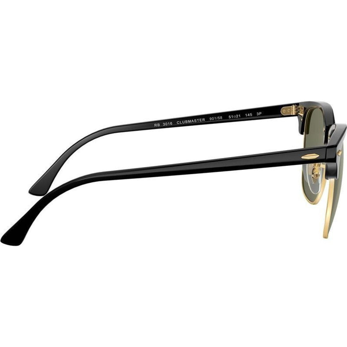 Clubmaster Classic RB3016F, Black/Green Polarised Glass Lenses