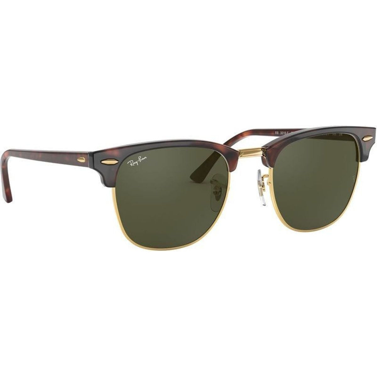 Clubmaster Classic RB3016F, Mock Tortoise on Arista/Green Glass Lenses